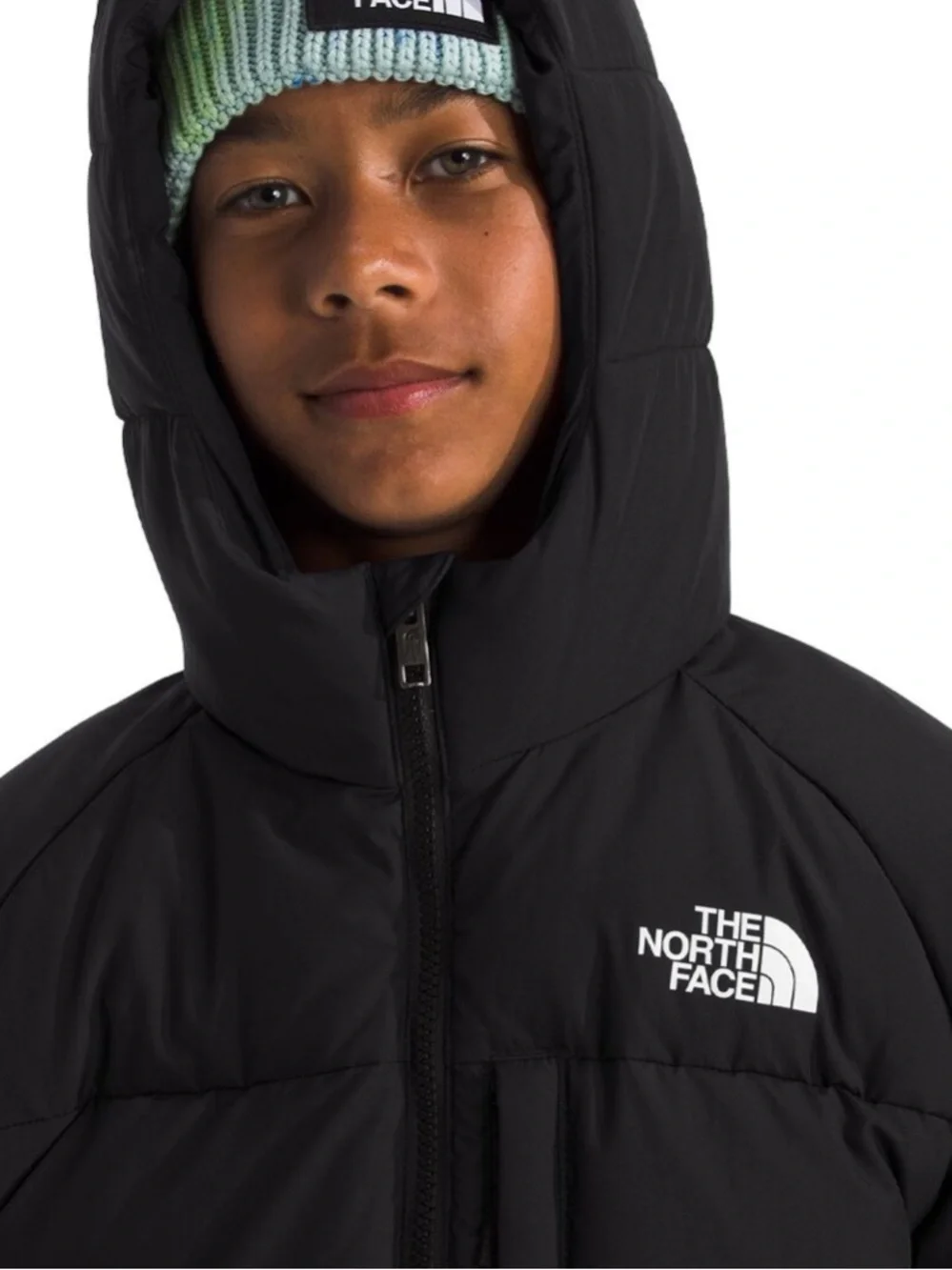 The North Face Black Down Hooded Jacket Boys' Size Medium